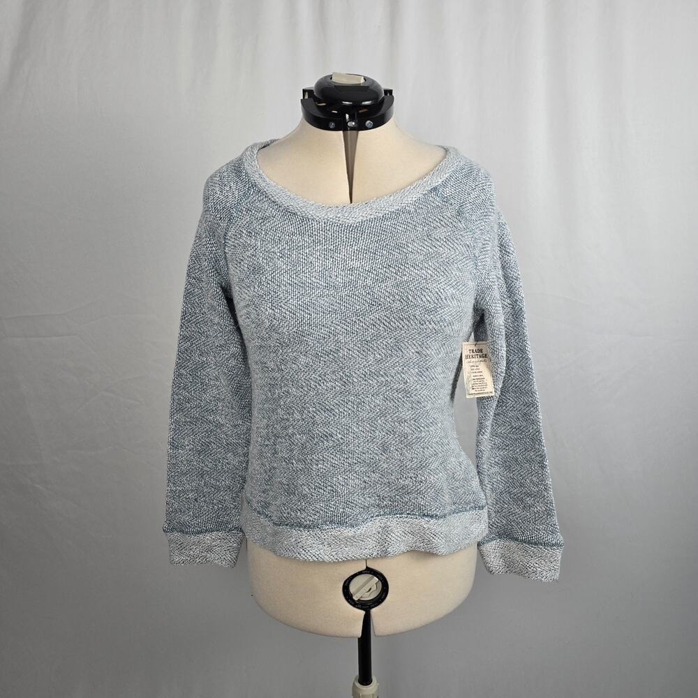 Trade Heritage Sweatshirt Womens XL Blue - Green Long Sleeve Pullover NWT